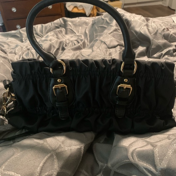Prada leather and nylon ruched bag. Excellent condition. Please look at photos - Picture 6 of 16